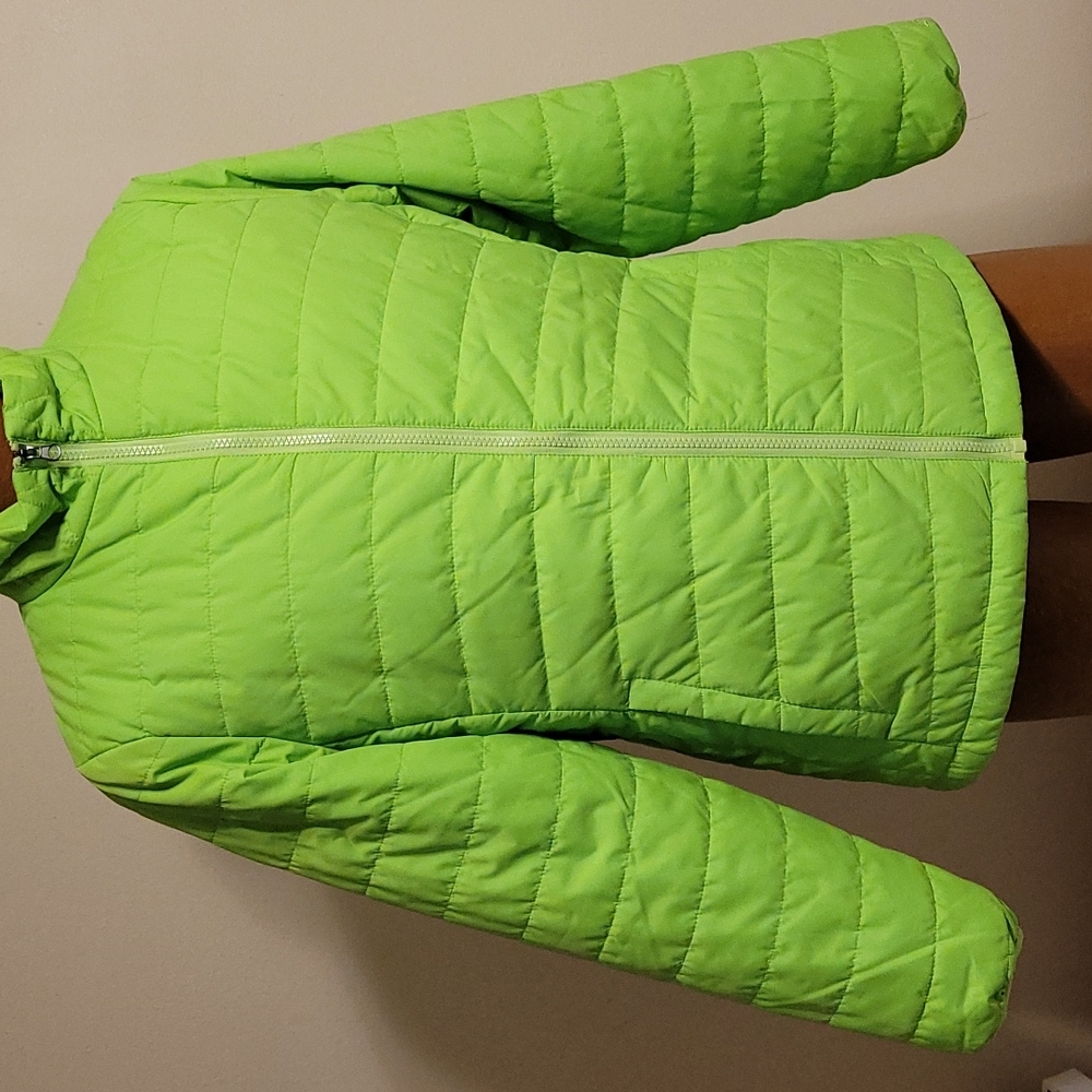 Champion Lime Green Puffer Jacket Women's Large